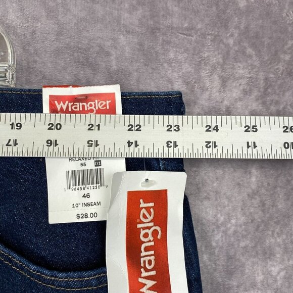Wrangler Jean Shorts Mens 46 Blue Denim Relaxed Fit Flex Comfort Denim NWT - Picture 7 of 9